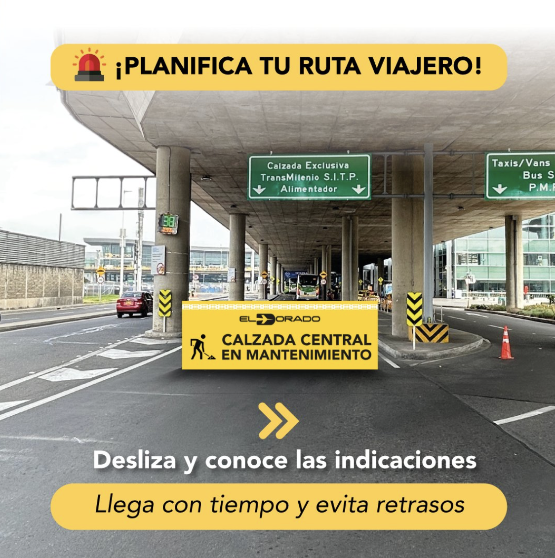 ¡Desde el 1 de abril! Cierre en carril de TransMilenio frente a El Dorado Bogotá 1