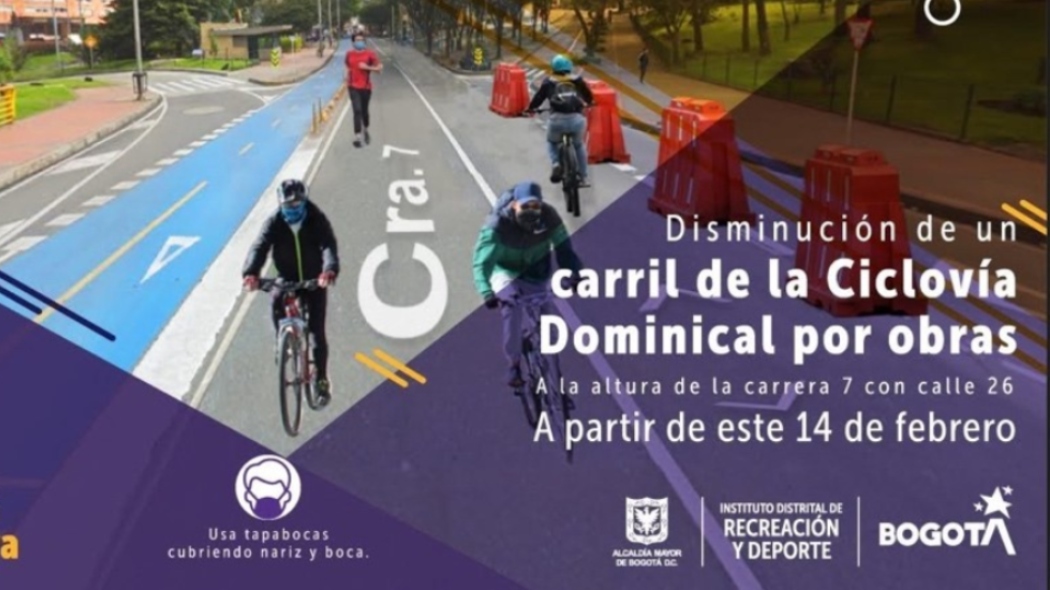 Ciclovía y desvío