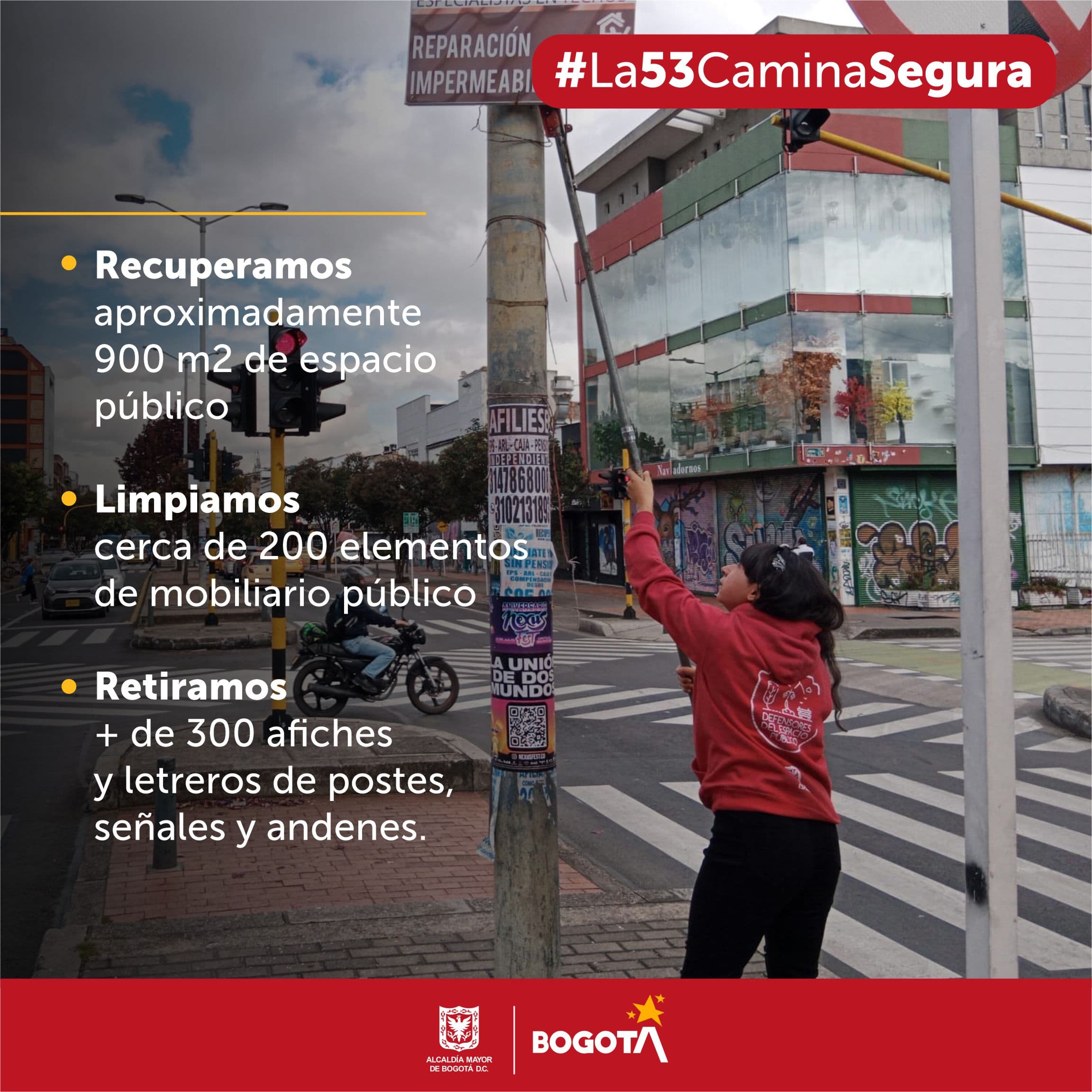 Distrito se tomó la calle 53 para mejorar movilidad con embellecimiento del espacio público