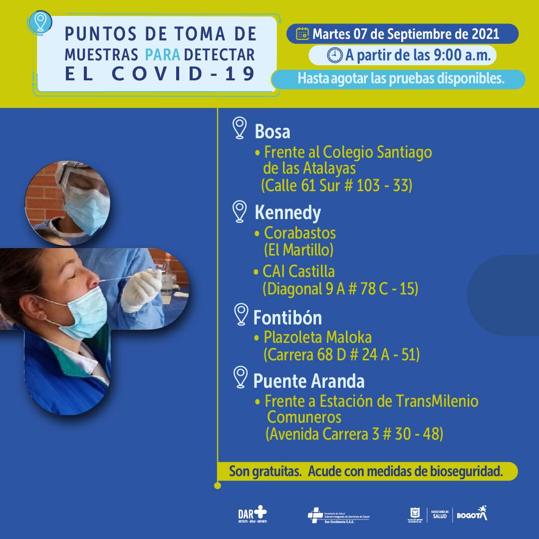 pruebas COVID 7 de septiembre