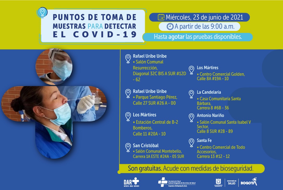 Pruebas COVID 23 de junio 