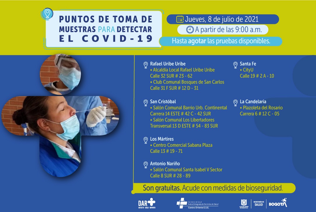 Pruebas COVID 8 de julio 