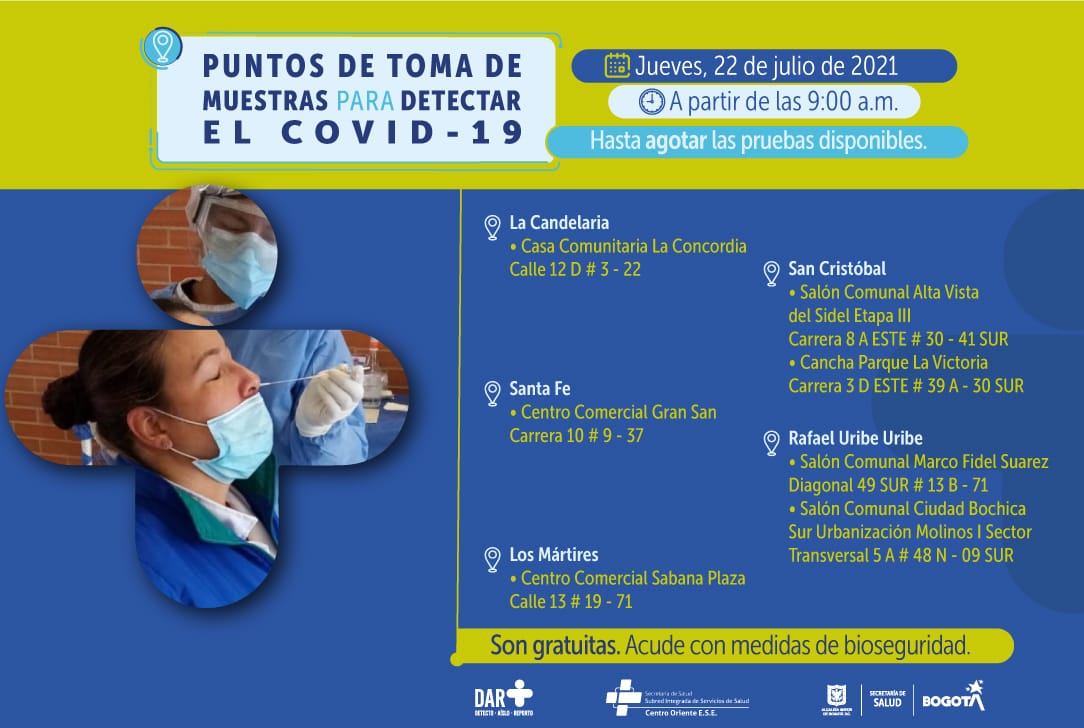 Pruebas COVID 22 de julio