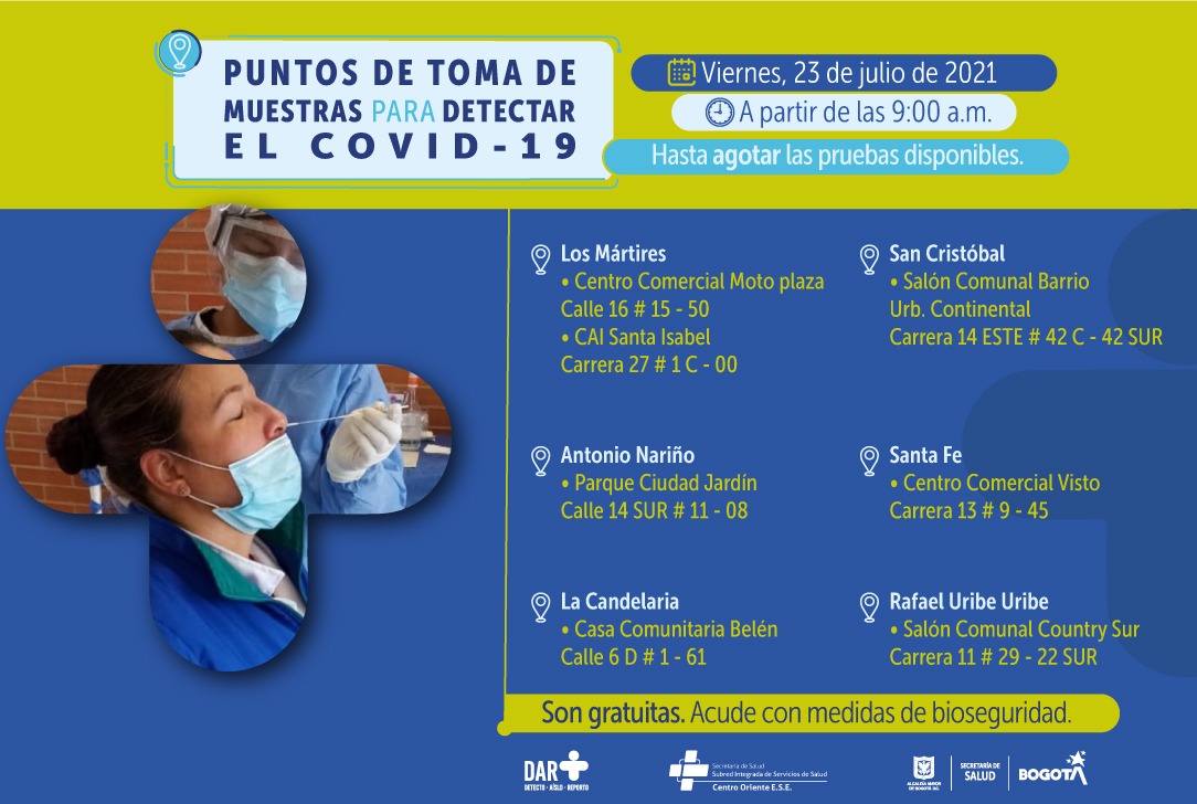 pruebas COVID 23 de julio 