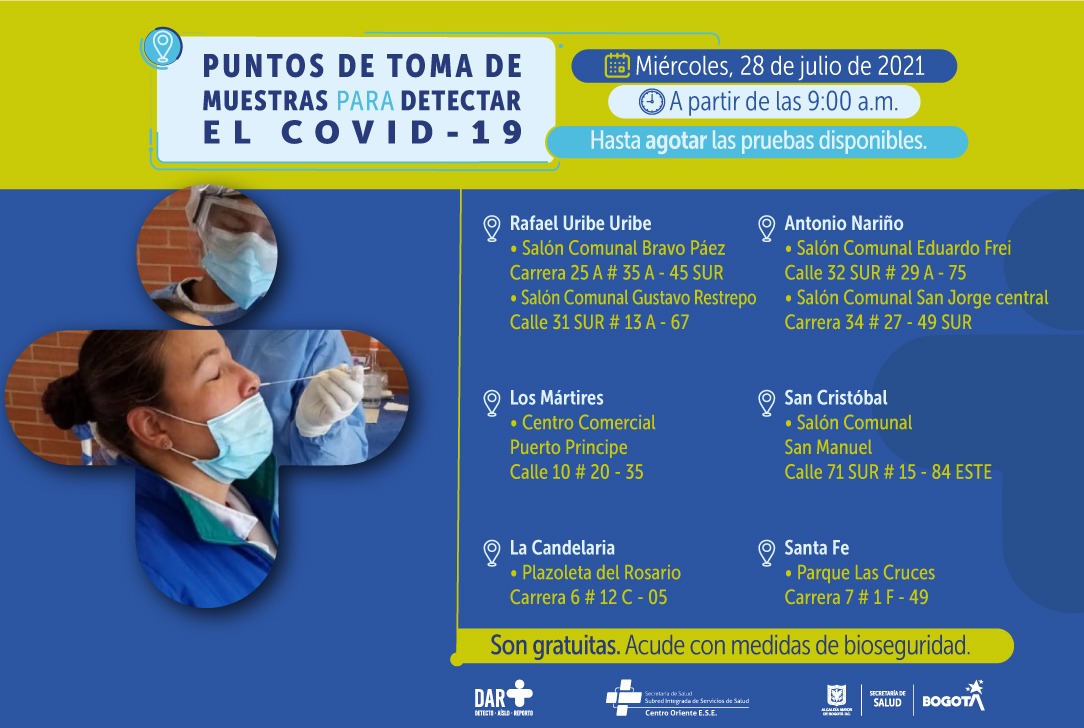 Pruebas COVID 28 de julio