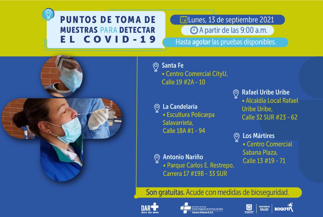 Pruebas COVID 13 de septiembre