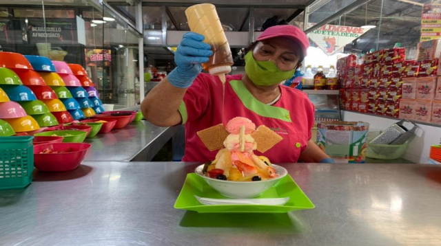 Ensalada de frutas, plaza el Restrepo 