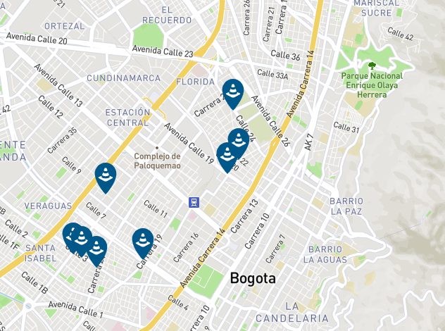 Semaforos apagados en Bogotá