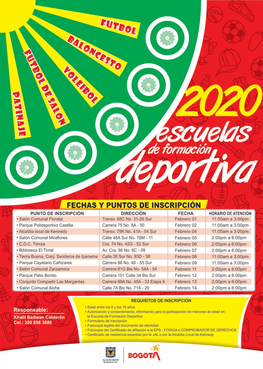 Fechas y lugares de inscripción