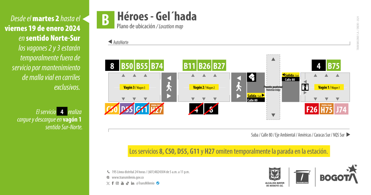 Estación de TM Héroes-Gel´hada modifica su operación temporalmente 