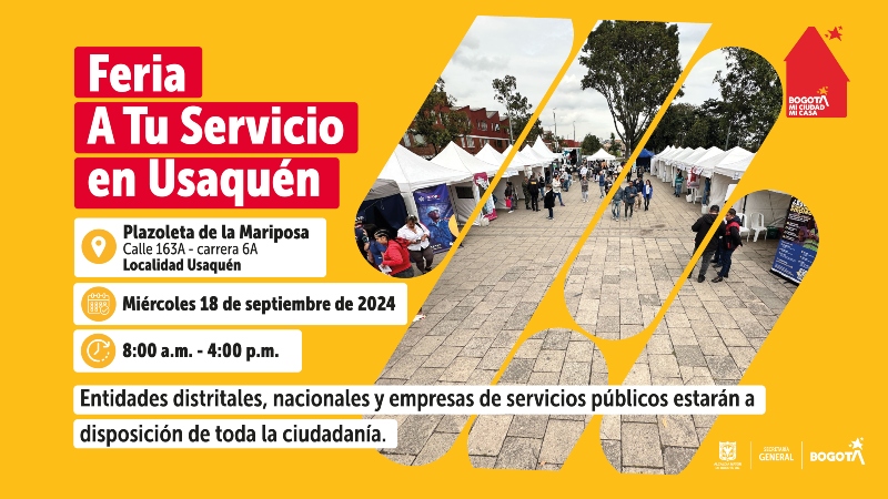 Asiste este miércoles a la Feria 'A Tu Servicio' en la localidad de Usaquén