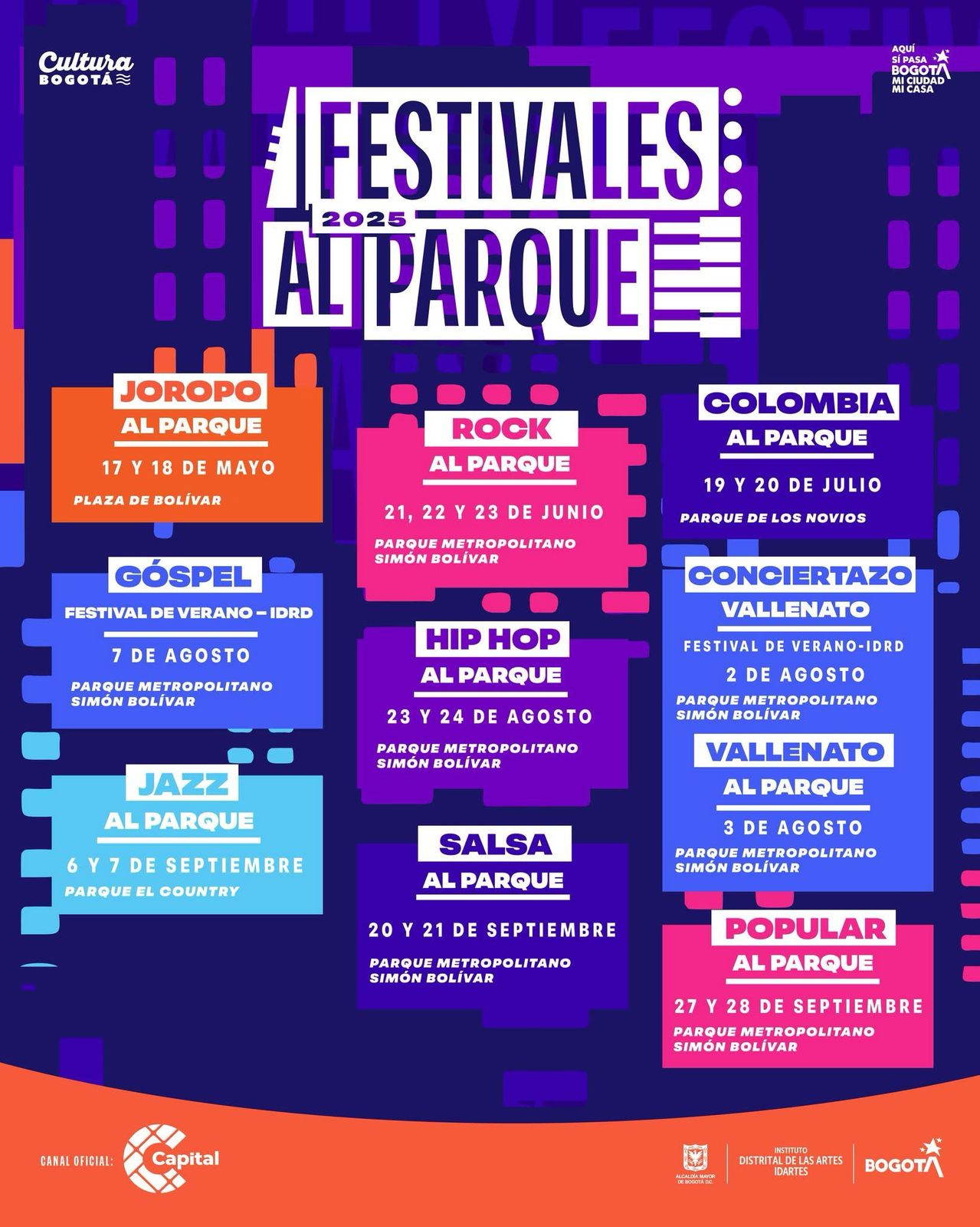 Festivales al Parque 2025