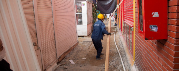 Obras en la Plaza de Mercado 20 de Julio - FOTO: Prensa IPES