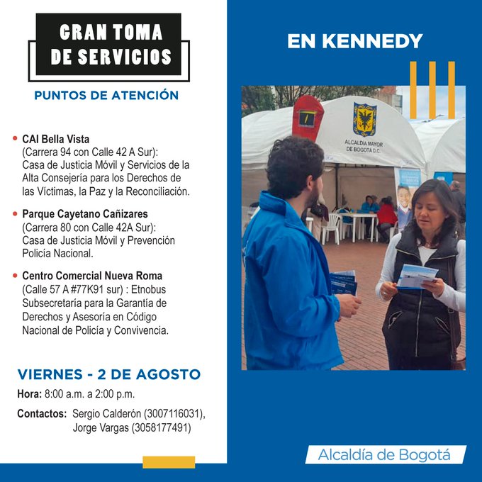 Gran toma de servicios en la localidad de Kennedy