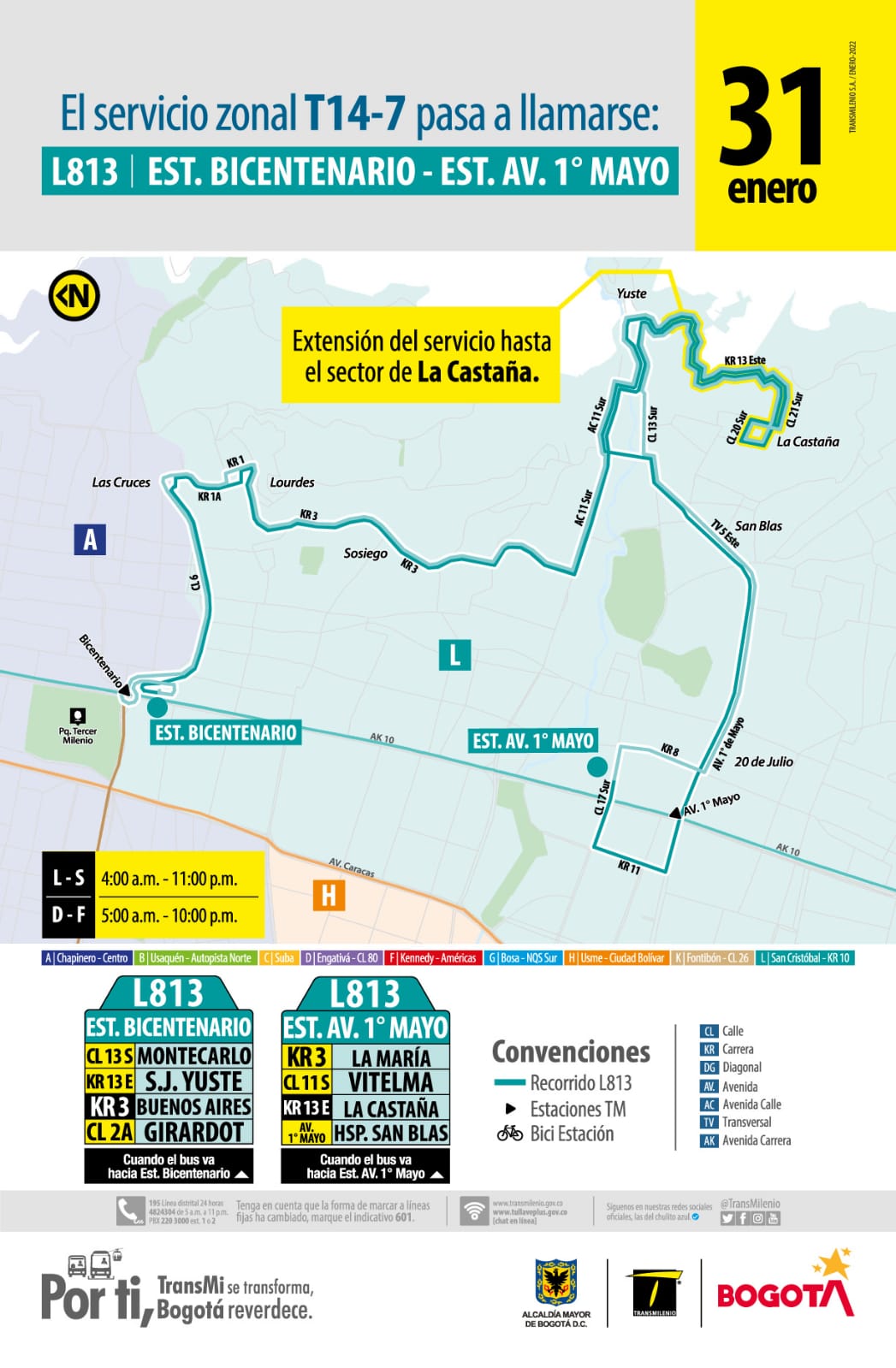 SITP: Cuáles son las nuevas rutas conectan San Cristóbal y Chapinero