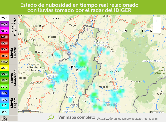 Lluvias en Bogotá