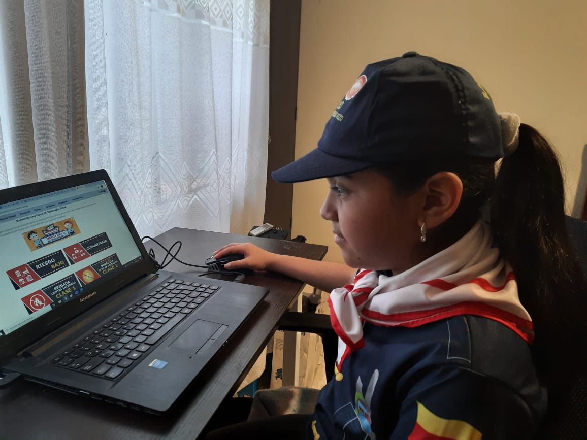 Isabella Beltrán participó en el curso de Bomberitos realizado en diciembre pasado - FOTO: Archivo particular