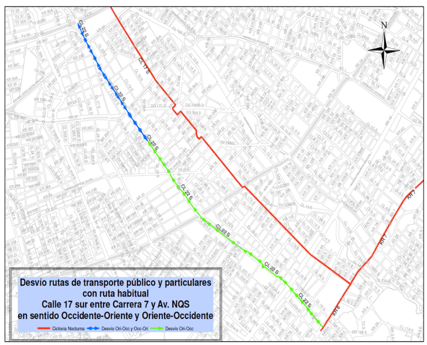 Cierres y desvíos por la Ciclovía Nocturna del 14 de diciembre 2023 