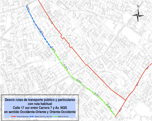 Cierres y desvíos por Ciclovía Nocturna en Bogotá jueves 11 de agosto 