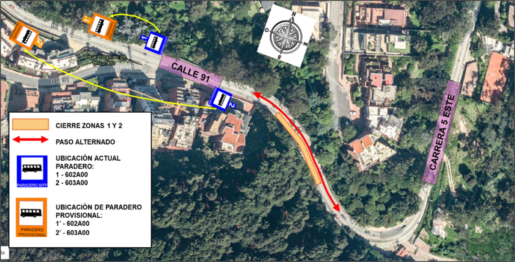 Cierre de un carril en la vía a La Calera por obras de rehabilitación