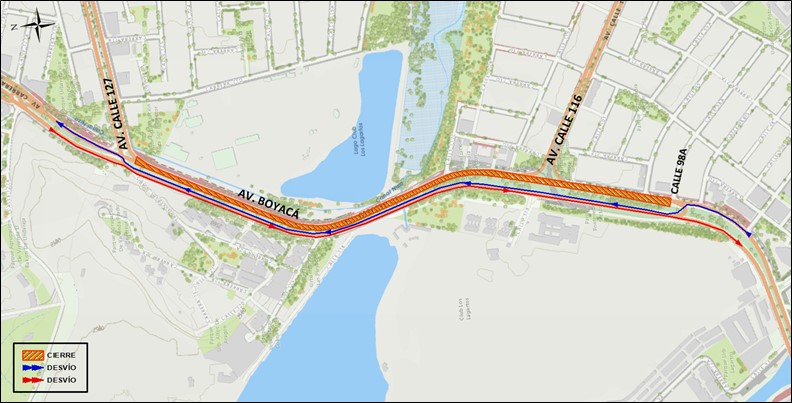 Movilidad: Cierre total de calzada de la avenida Boyacá con calle 127 