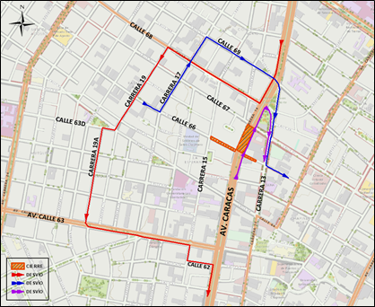 Obras Metro Bogotá cierre en avenida Caracas entre calle 66 y 67 