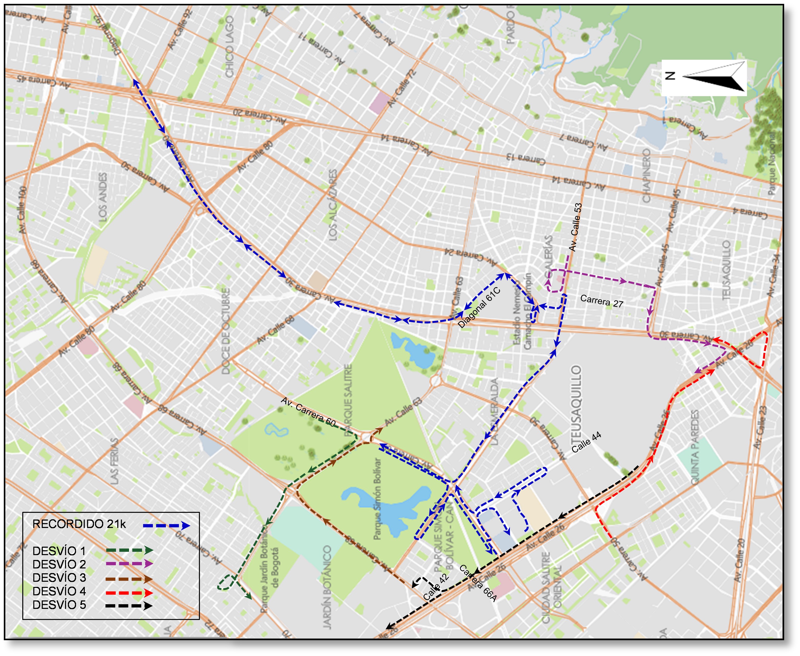 Movilidad cierres y desvíos de la Carrera por la Policía 2024 Bogotá