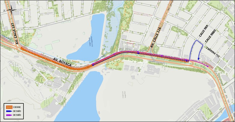 Movilidad: Cierre total de calzada de la avenida Boyacá con calle 127 