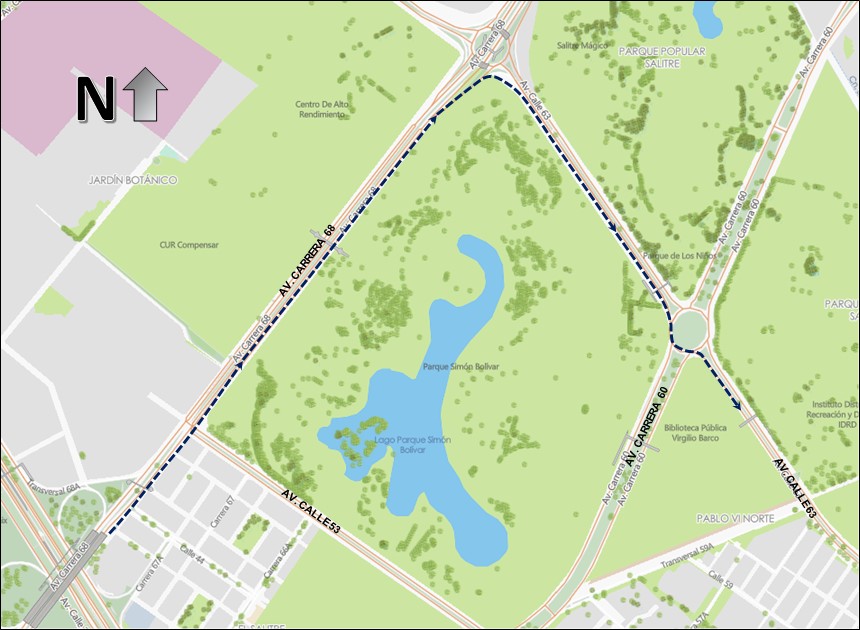 Cierres y desvíos en Bogotá carrera atlética Compensar 7 de julio 2024