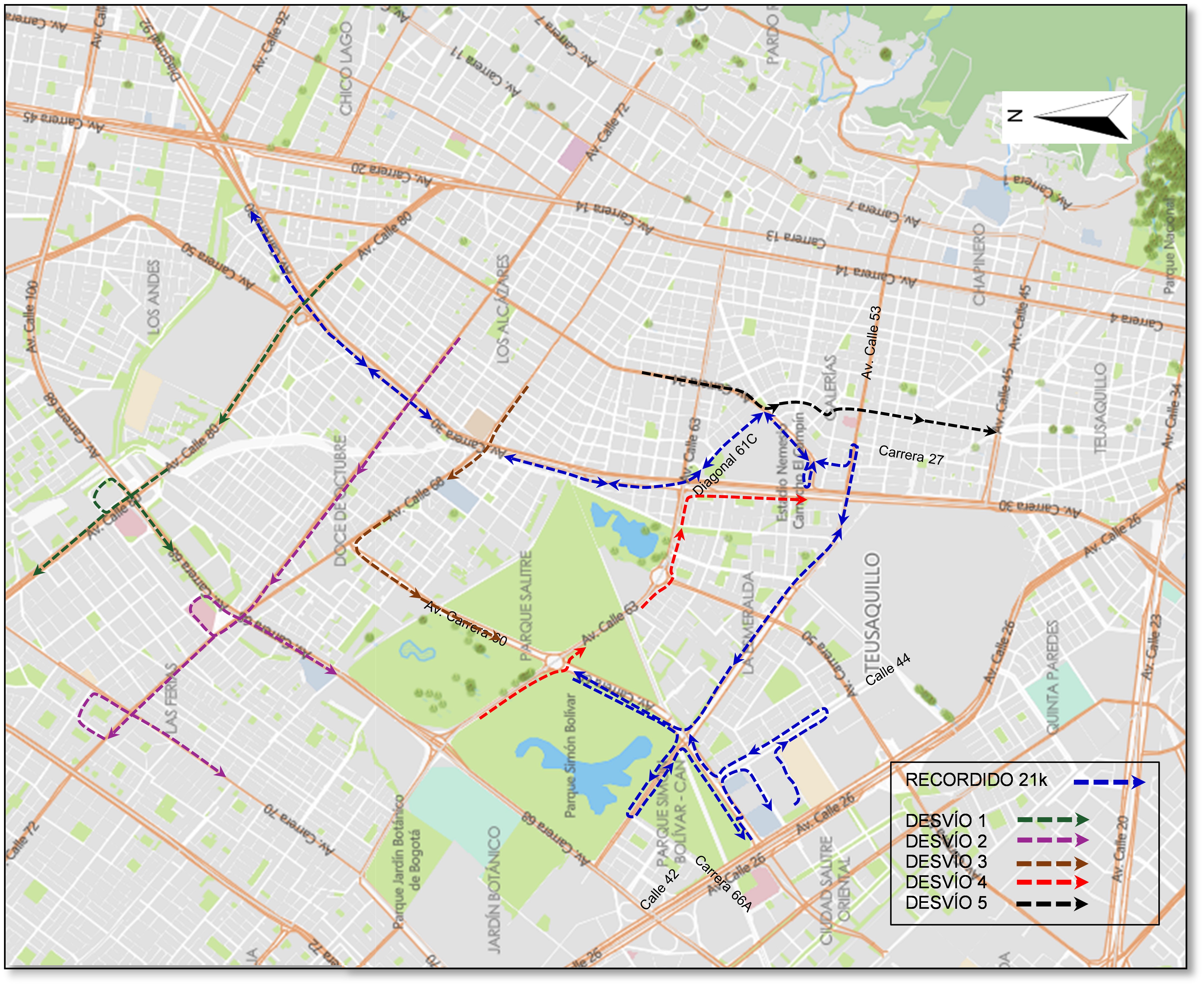 Movilidad cierres y desvíos de la Carrera por la Policía 2024 Bogotá