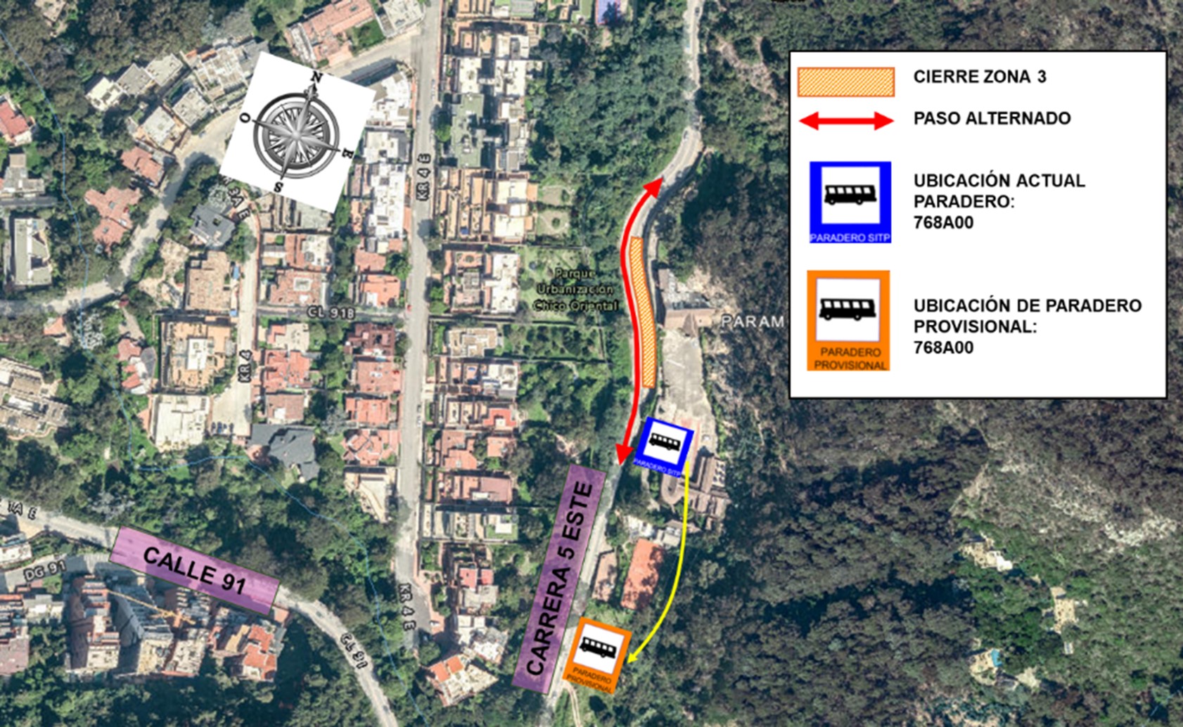 Cierre de un carril en la vía a La Calera por obras de rehabilitación