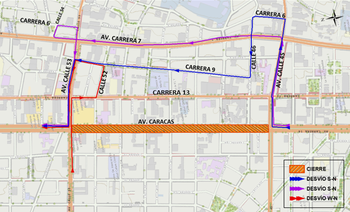 Metro: desvíos por inicio de traslado de redes en avenida Caracas