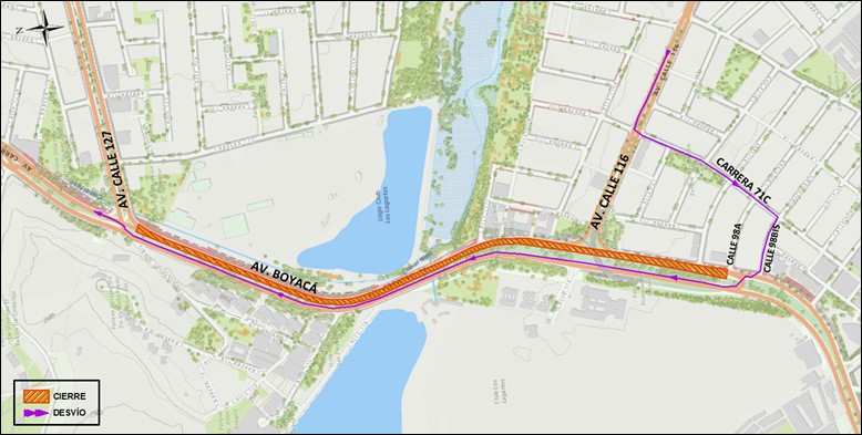 Movilidad: Cierre total de calzada de la avenida Boyacá con calle 127 