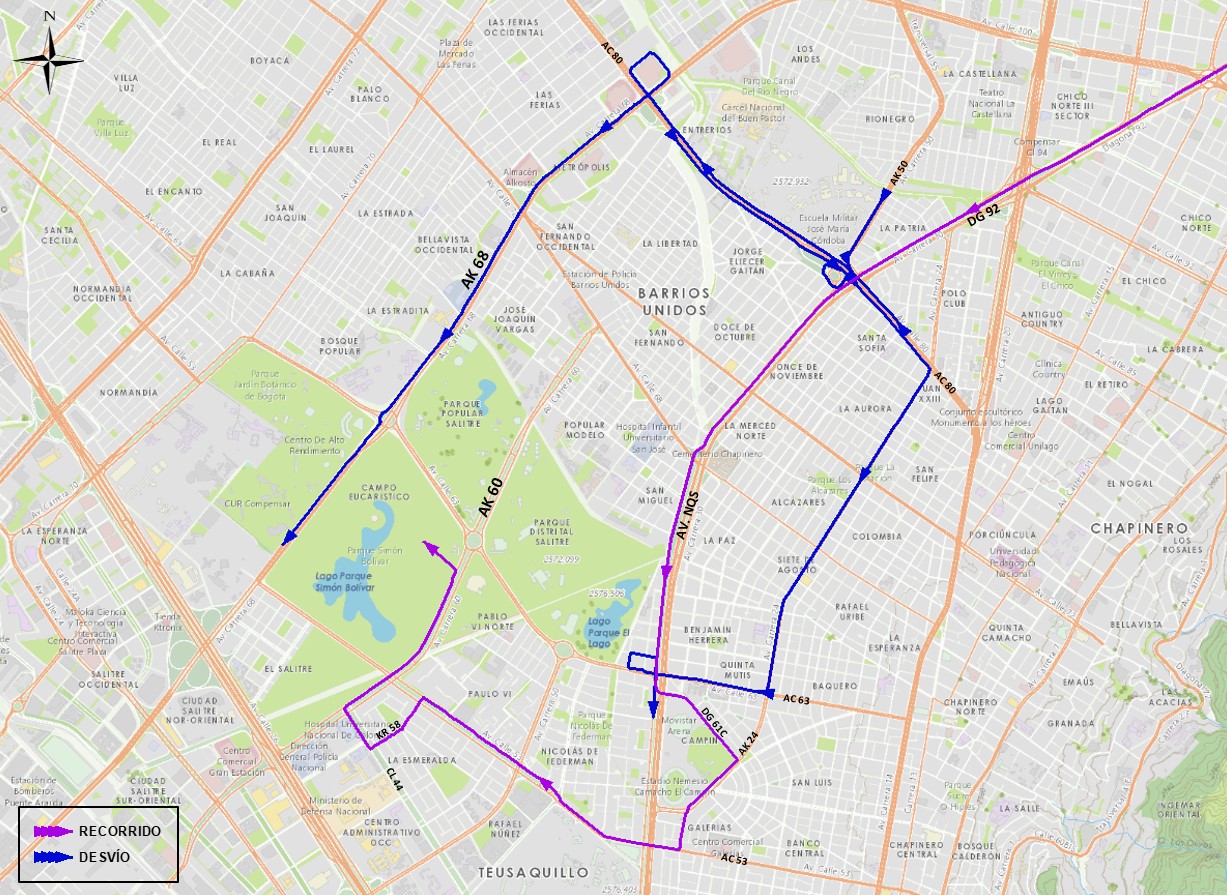 Conoce los cierres viales y desvíos por la carrera Allianz 15K en Bogotá 