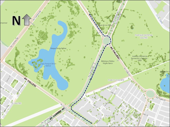 Cierres y desvíos por Duatlón CDBOG Bogotá 3 de noviembre de 2024