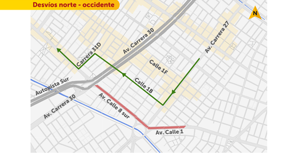 Cierres y desvíos en el sur de Bogotá por obras de Línea 1 del Metro 