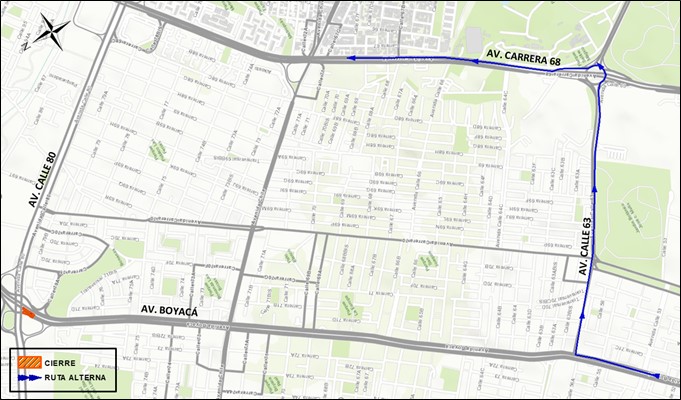 Movilidad en Bogotá cierre en av. Boyacá con av. calle 80 norte-sur 