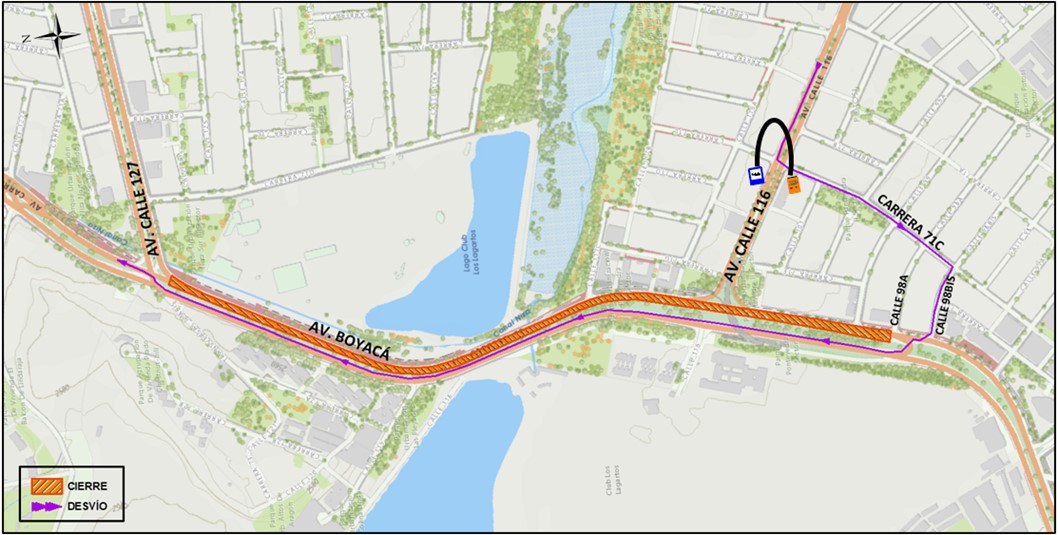 Movilidad: Cierre total de calzada de la avenida Boyacá con calle 127 