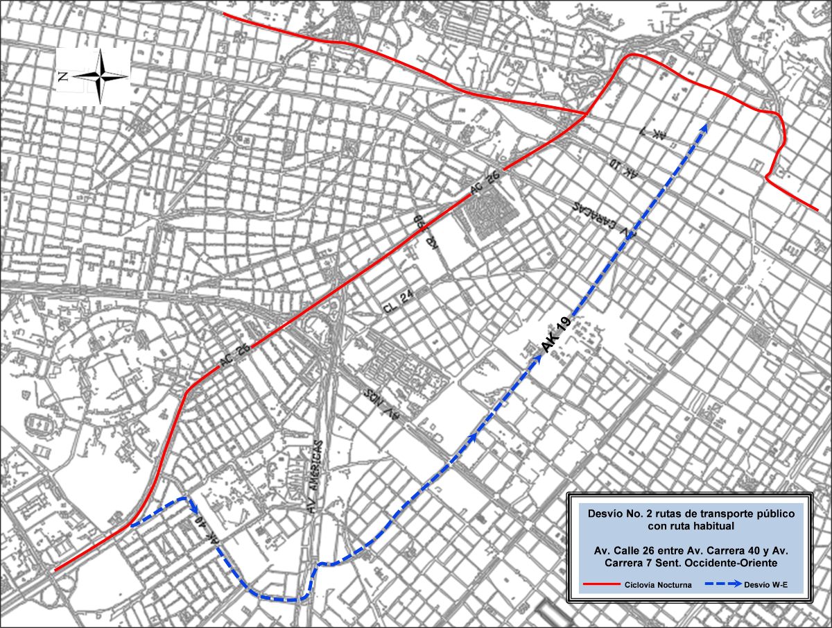 Cierres y desvíos por la Ciclovía Nocturna del 14 de diciembre 2023 