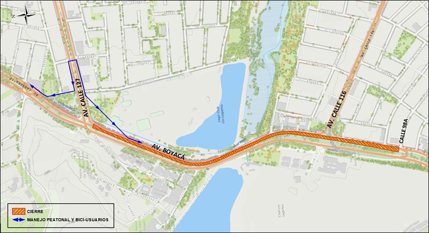 Movilidad: Cierre total de calzada de la avenida Boyacá con calle 127 