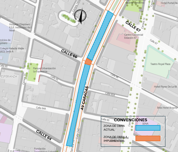 Mapa 1. Zona de cierre. 