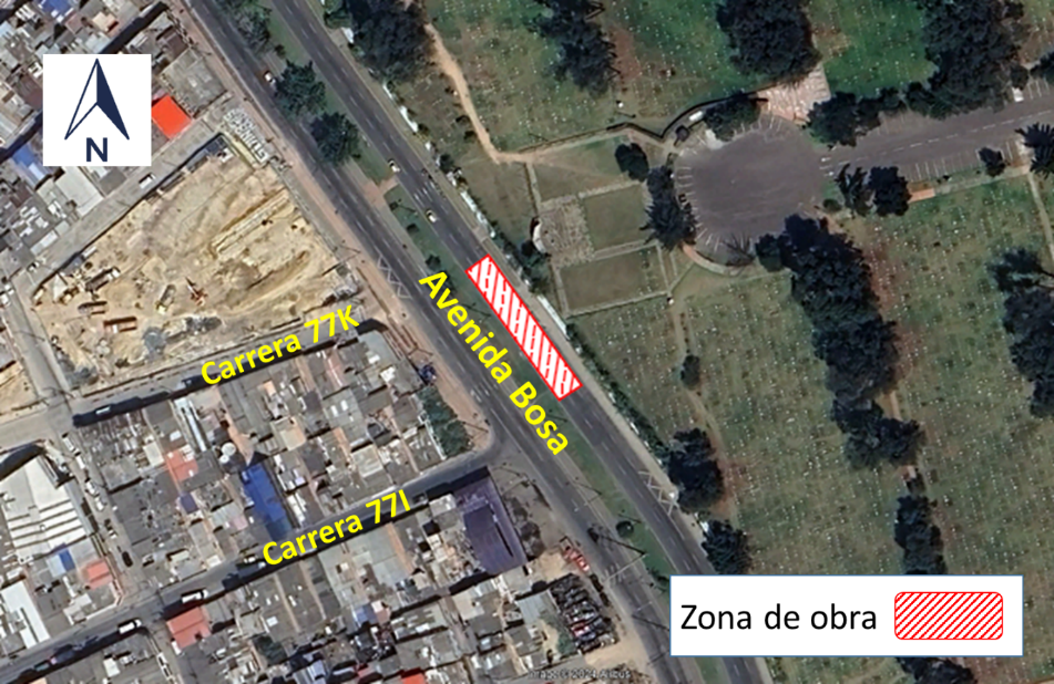 Mapa 1. zona de obra