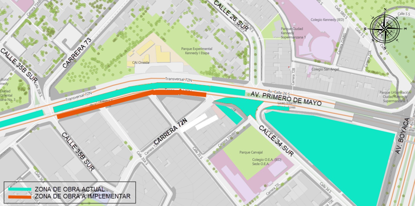 Mapa 1. Zona de obra.