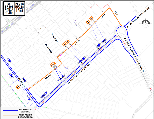 Cambios en rutas y paraderos del SITP por cierre en av. Ciudad de Cali