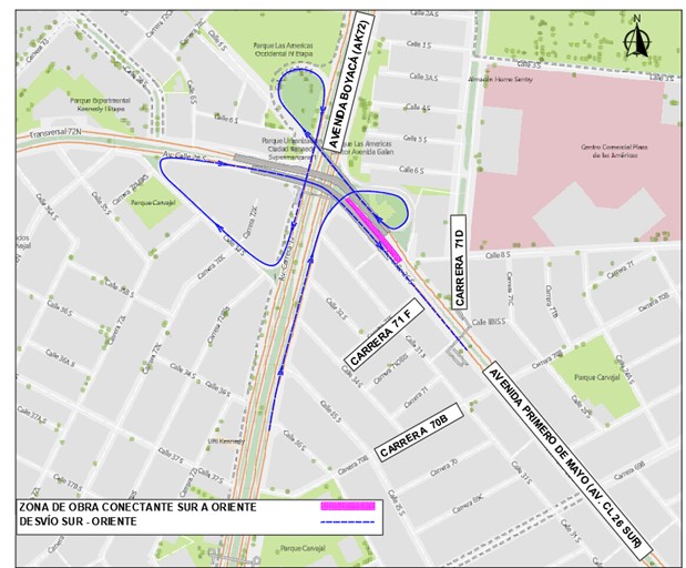 Movilidad Bogotá cierre en la av. Boyacá con av. Primero de Mayo 