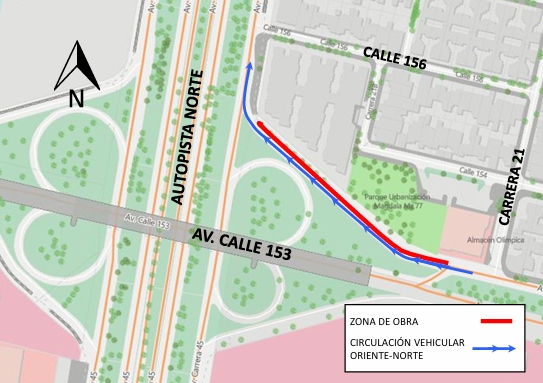 Obras en Bogotá cierre conectante de av. calle 153 con autopista Norte