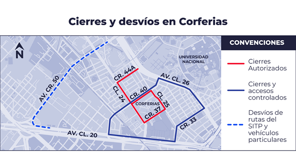 Cierres y desvíos en Bogotá por las elecciones de este 29 de octubre