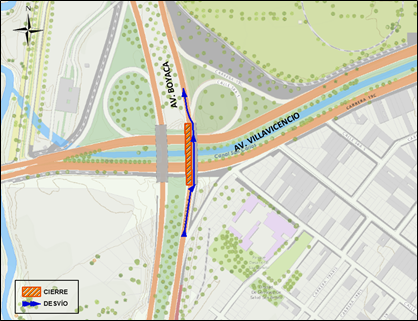 Cierre de un carril en puente de la av Boyacá con av Villavicencio