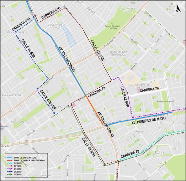 Mapa 2. Desvíos.