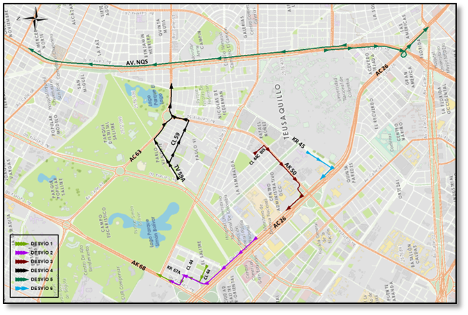 Cierres y desvíos por la Media Maratón de Bogotá 30 de julio de 2023